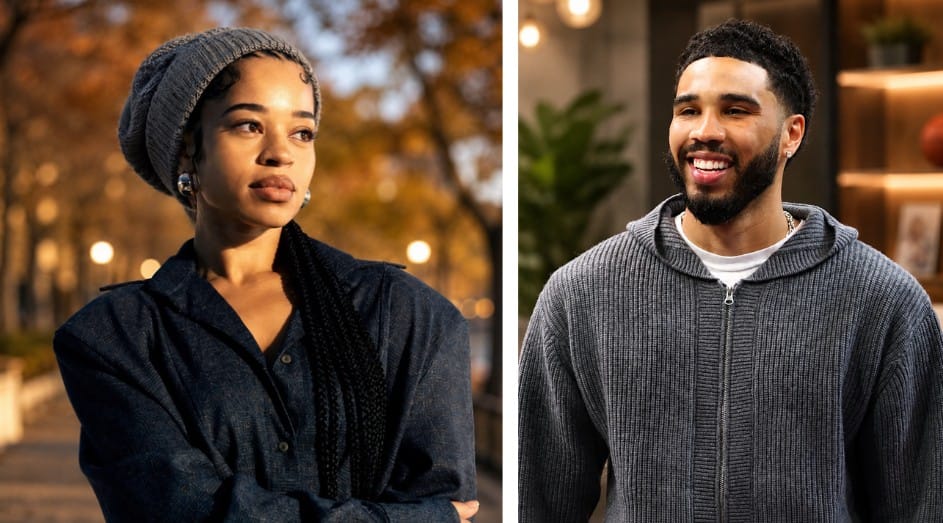 Jayson Tatum and Ella Mai